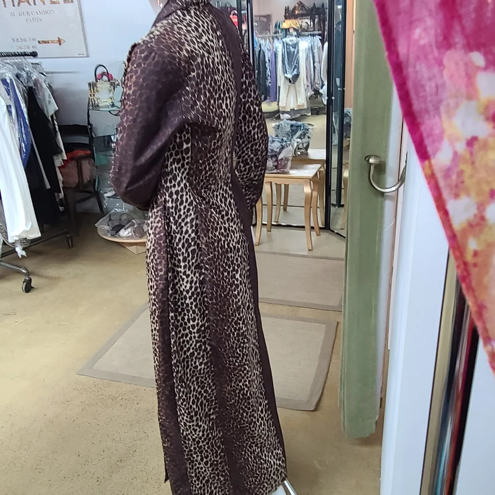 1990's DOLCE & GABBANA Leopard Printed Long Coat - Picture 12 of 15